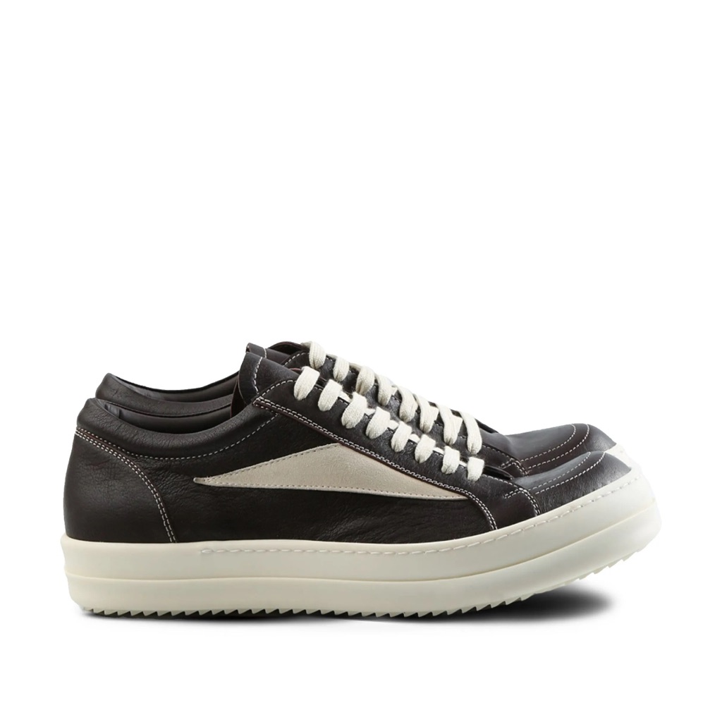 Rick Owens Black And Cream Sneakers
